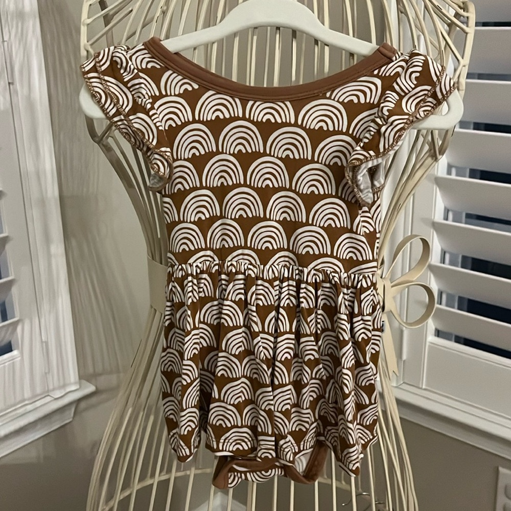 Little Sleepies Play Short Sleeve Dress with Bodysuit